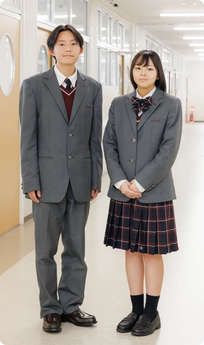 フードクリエイト科のフォーマルスタイルの制服(男女)